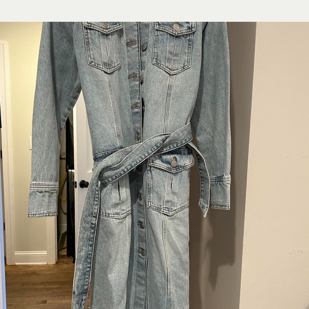 Zara Light Blue Denim Dress